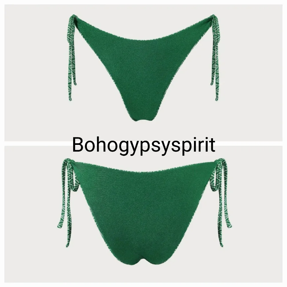 $87 Berlook Green Geometric Cut Out Bikini Set